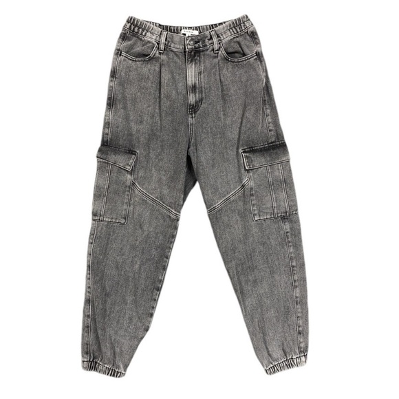 PacSun Pants - Pacsun Denim Baggy Jogger Womens Size Medium Gray Washed Dance Cargo